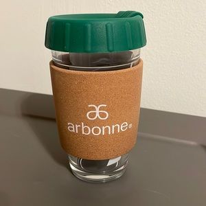 Arbonne Glass with Removable Cork Sleeve & Silicone Lid
